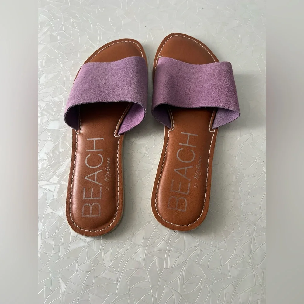 BEACH BY Matisse Women's Purple Slide Sandals size 8M